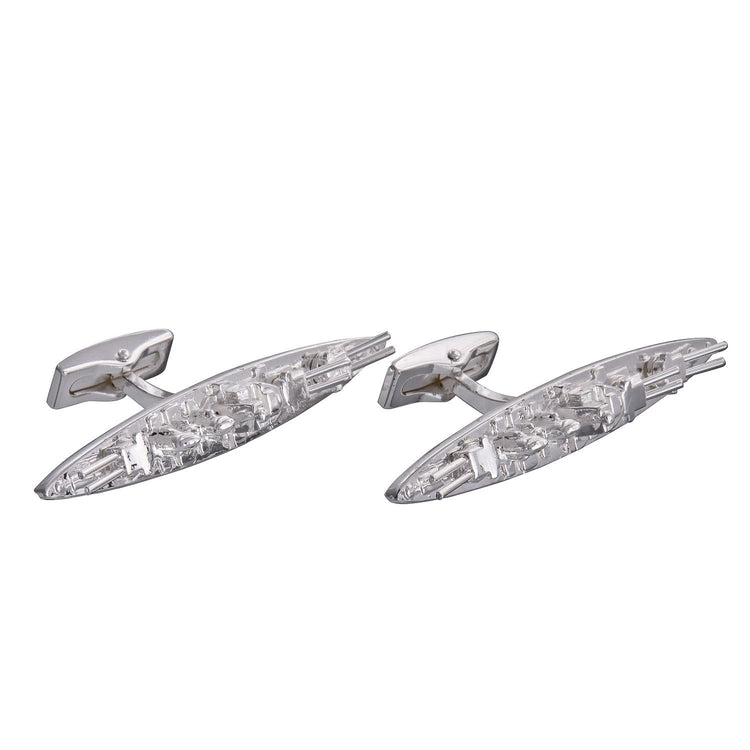 Silver Battleship Cufflinks