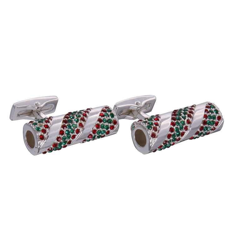 Silver Candy Roll Cufflinks