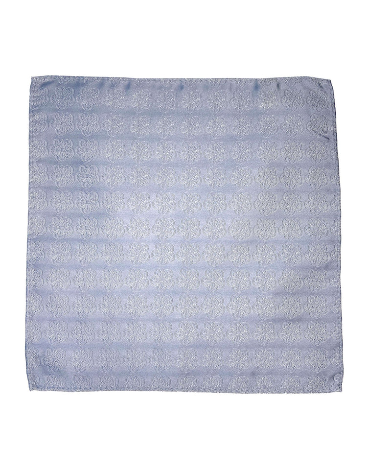 Sky Blue GB Logo Pocket Square - Gresham Blake Online