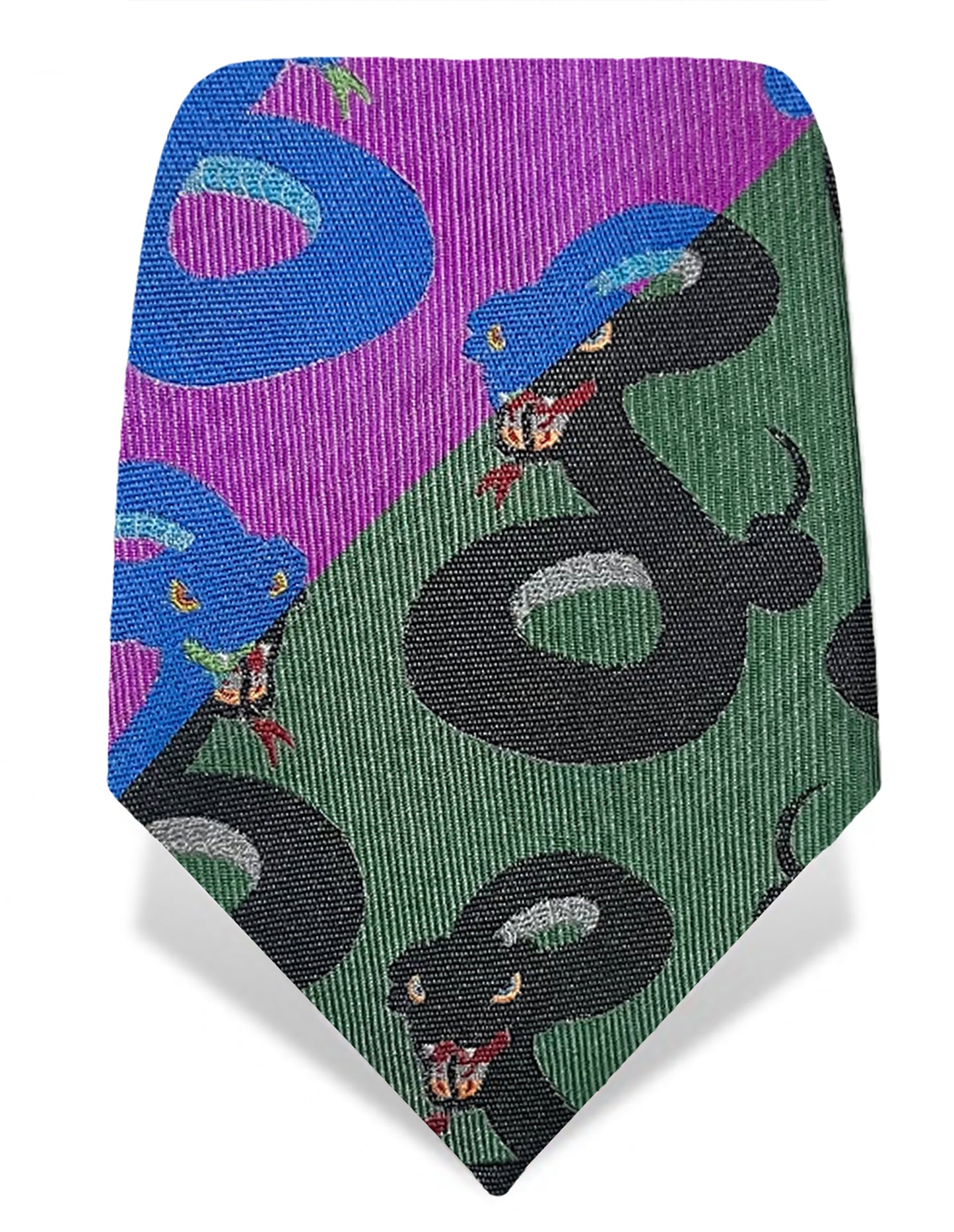 snakes design silk tie for men