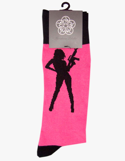 pink designer socks