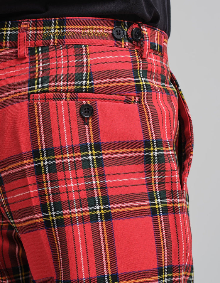 Stewart Royal Red Tartan Trouser - Gresham Blake Online