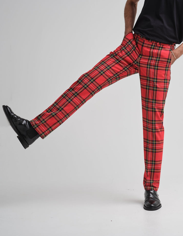 Stewart Royal Red Tartan Trouser - Gresham Blake Online