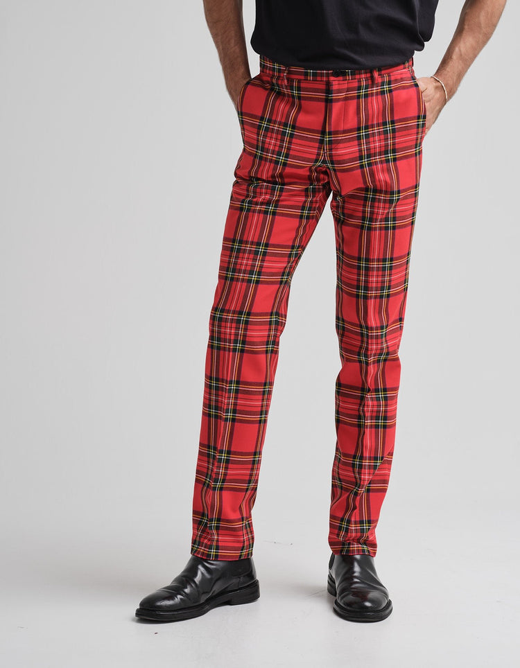 Stewart Royal Red Tartan Trouser - Gresham Blake Online