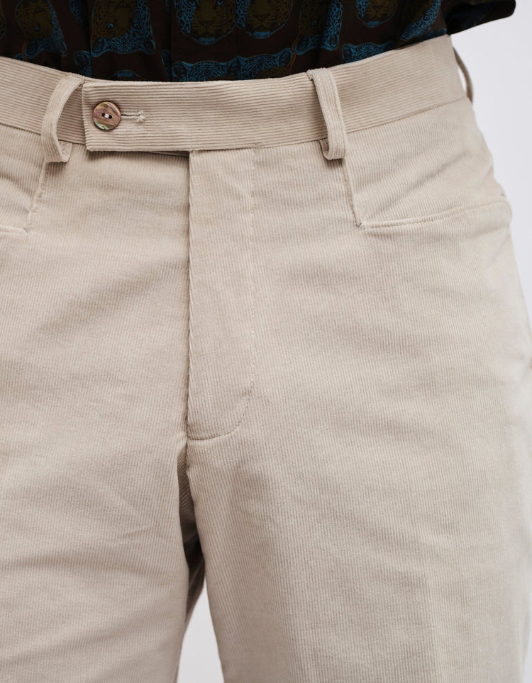 Stone Corduroy Trousers - Gresham Blake Online