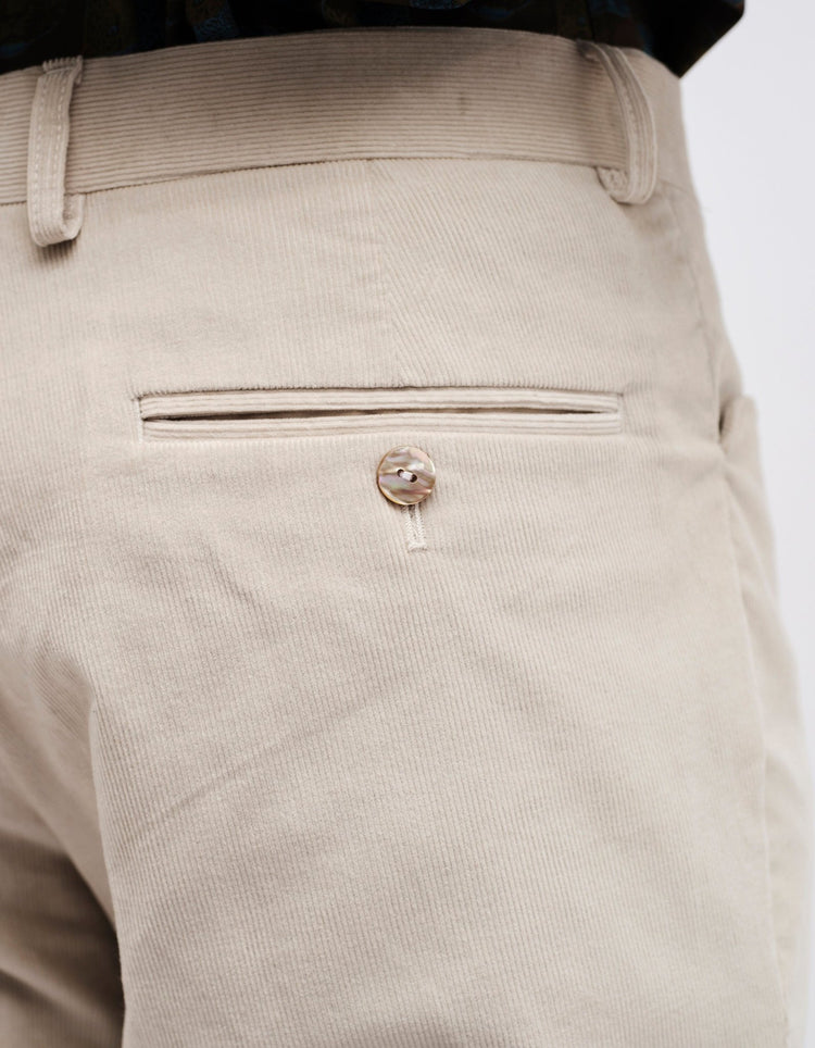 Stone Corduroy Trousers - Gresham Blake Online
