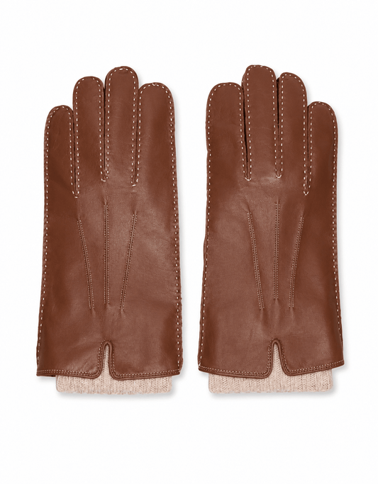 Tawny Brown Leather Gloves - Gresham Blake Online