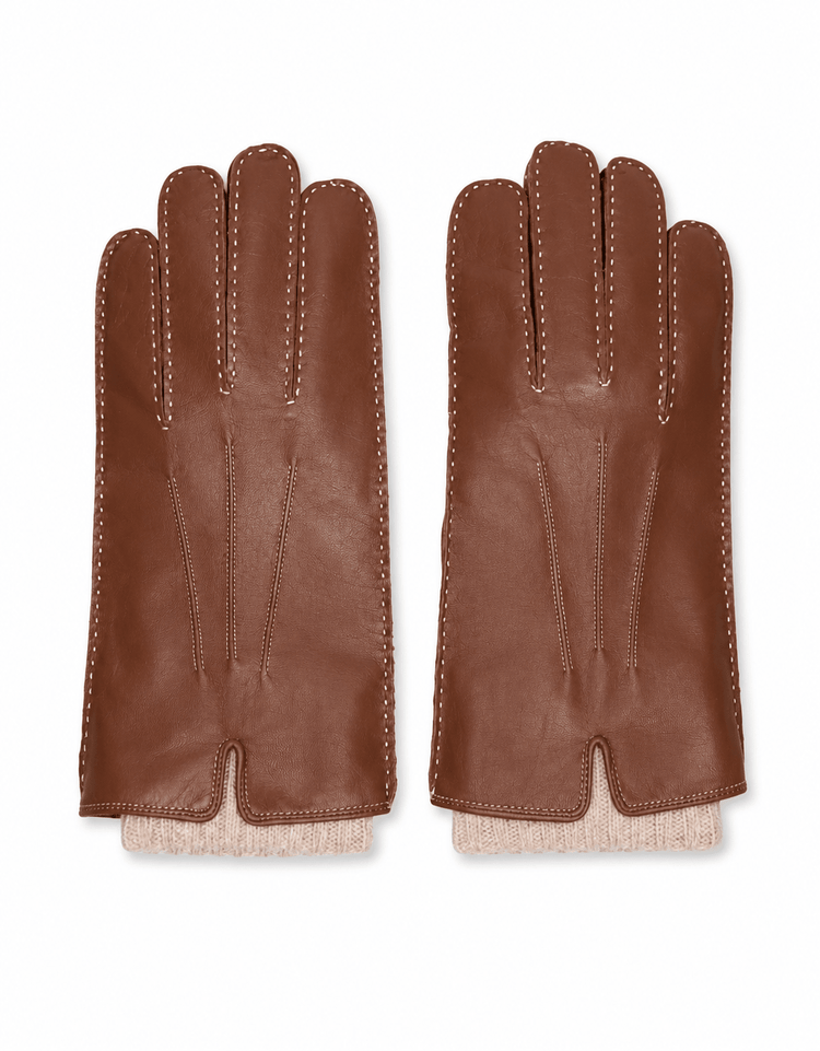 Tawny Brown Leather Gloves - Gresham Blake Online