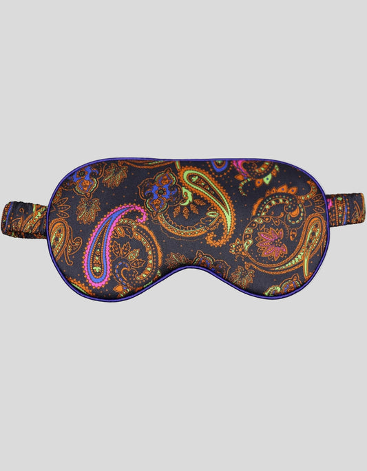 Black Paisley Silk Eye Mask - Gresham Blake Online