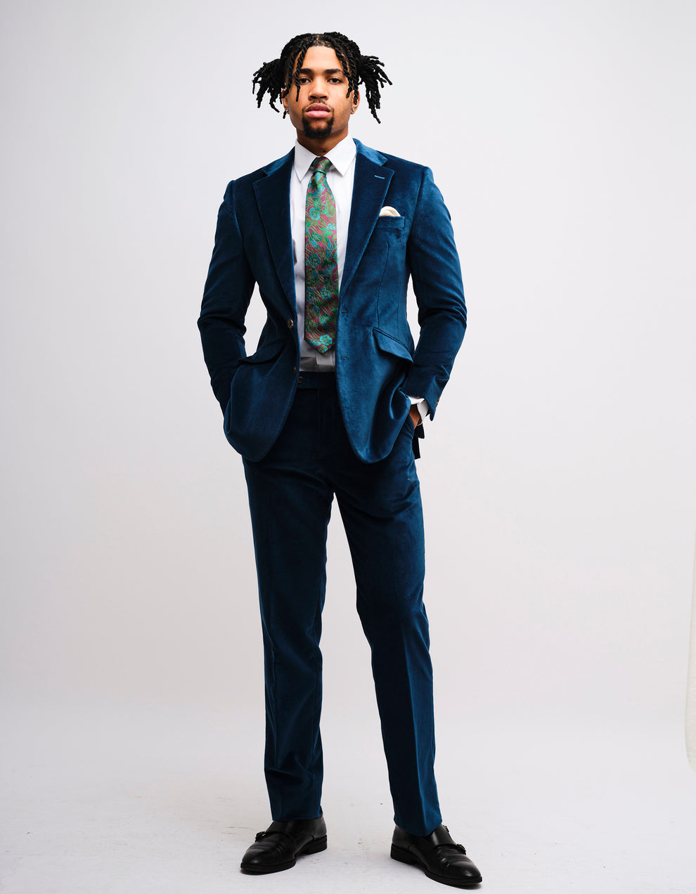 Teal Velvet 2 Piece Suit – Gresham Blake Online