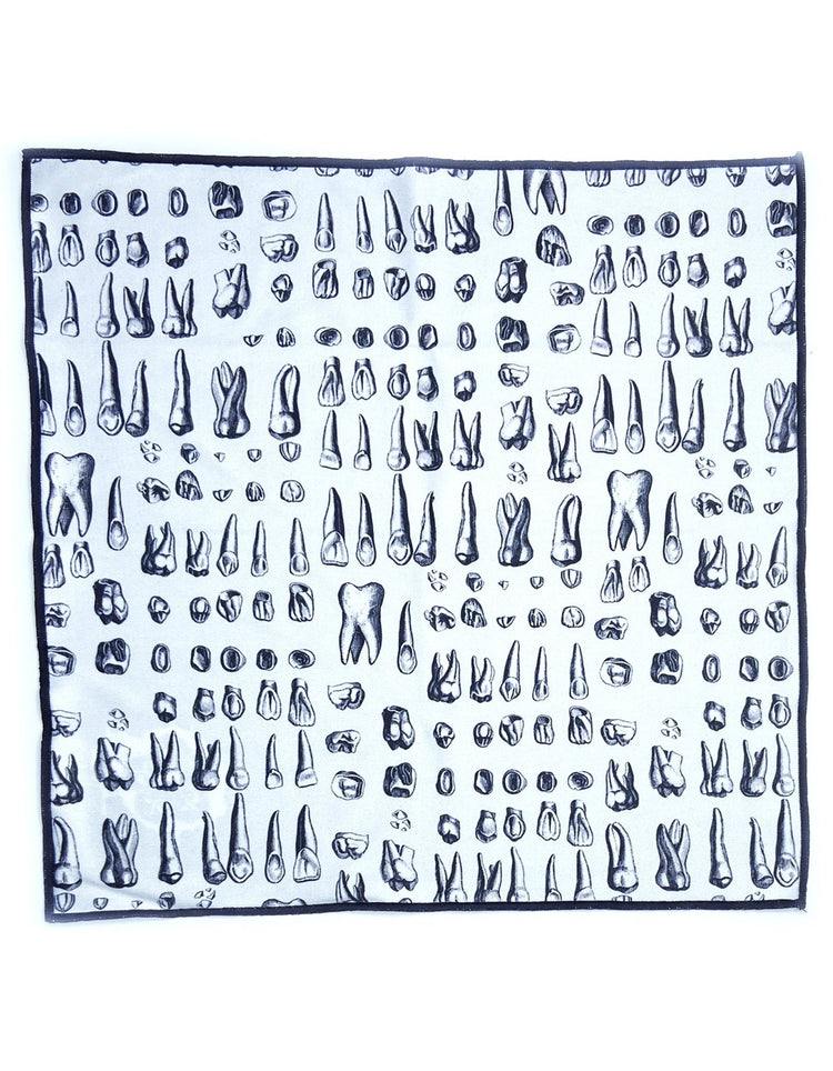 Teeth Microfiber Pocket Square - Gresham Blake Online