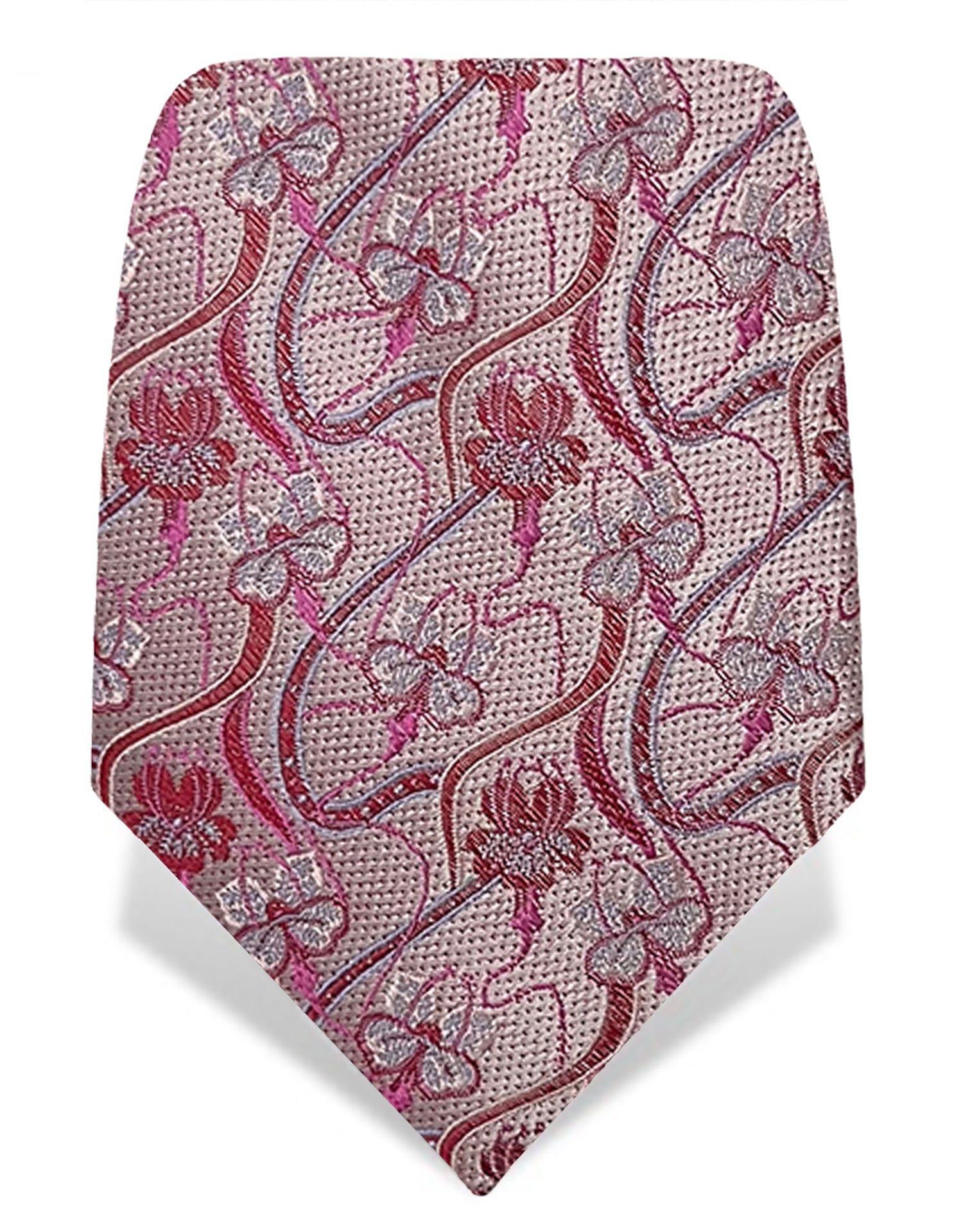 pink wavy flower tie for men