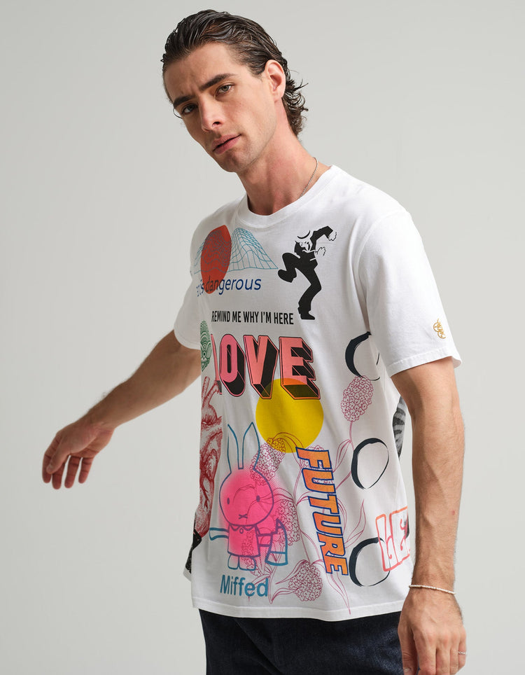 White AFM x GB T-Shirt - Gresham Blake Online