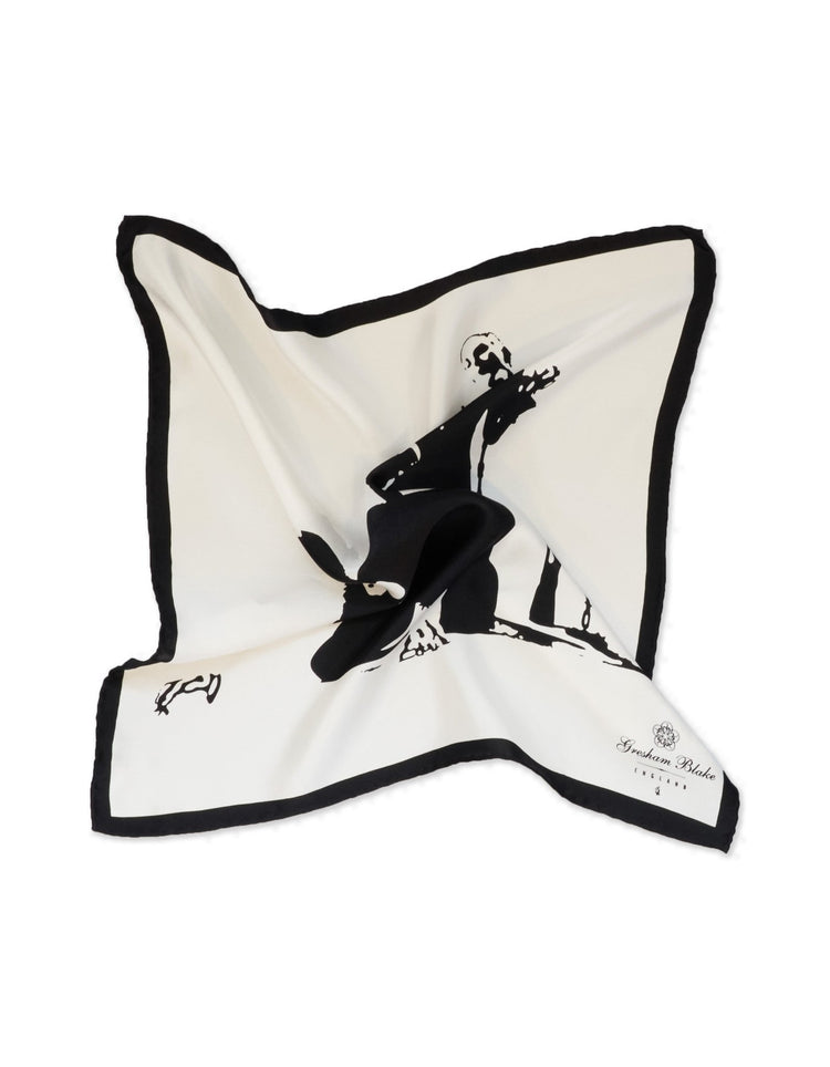 White Love, Honour & Obey Pocket Square - Gresham Blake Online