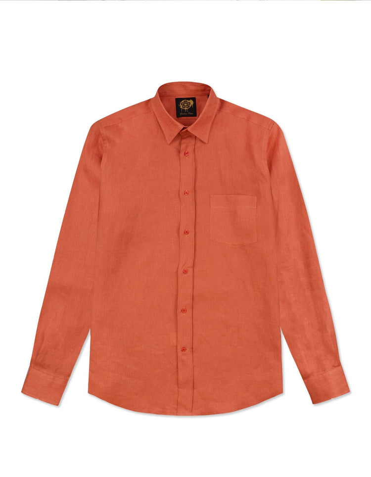 Wild Salmon Linen Shirt - Gresham Blake Online