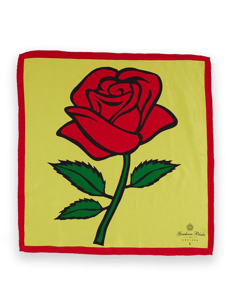 Yellow Rose Pocket Square - Gresham Blake Online
