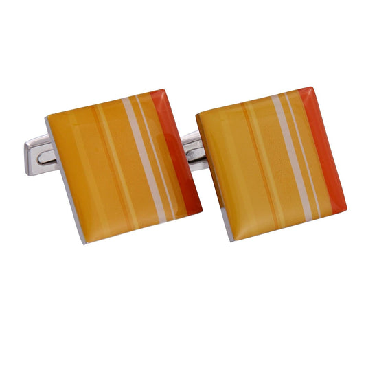 Yellow Enamel Cufflinks