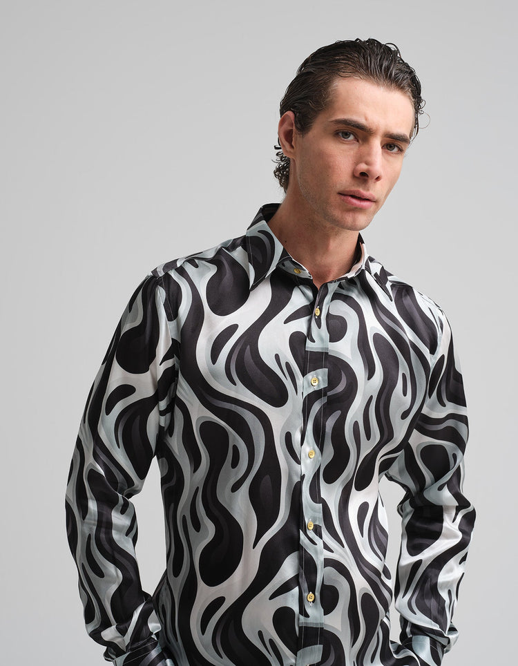 Zebra Silk Shirt - Gresham Blake Online
